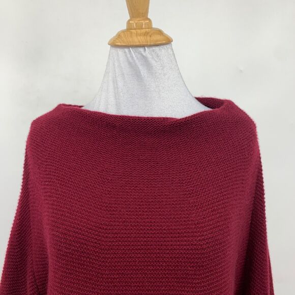 The Reset R Label Sweater Womens M Medium Ruby Ribbed Wool Cashmere Oversized - Picture 3 of 14